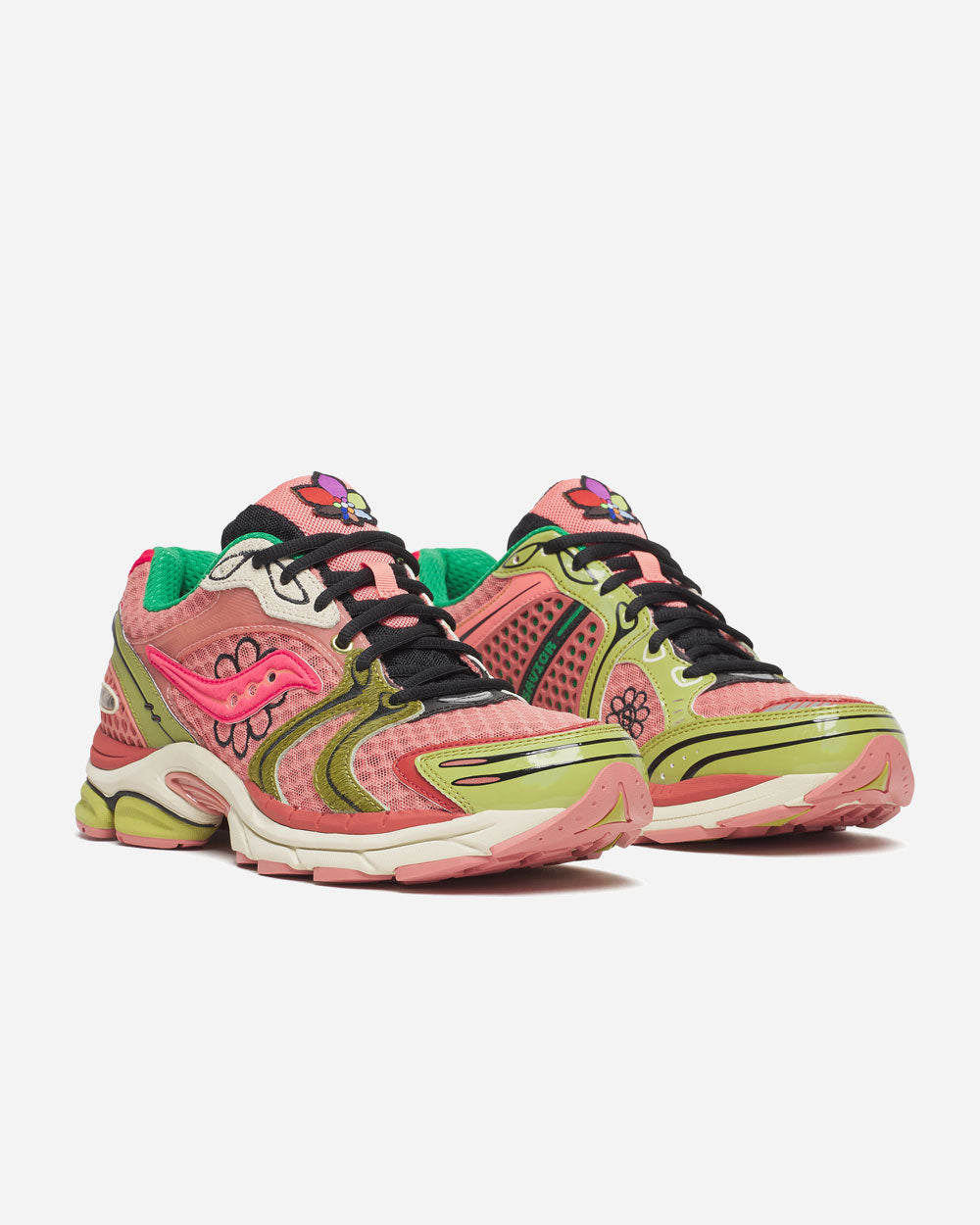 Jae Tips x Saucony  ProGrid Triumph Pink/Green S70966-2