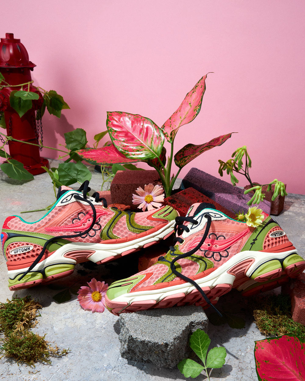 Jae Tips x Saucony  ProGrid Triumph Pink/Green S70966-2