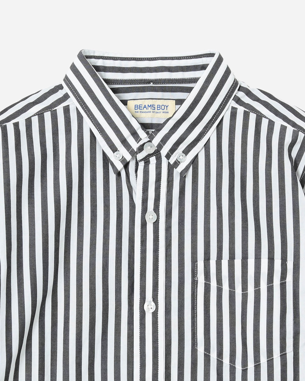 Beams Boy London Stripe Longsleeve Shirt Black 1311-0479-247-1918