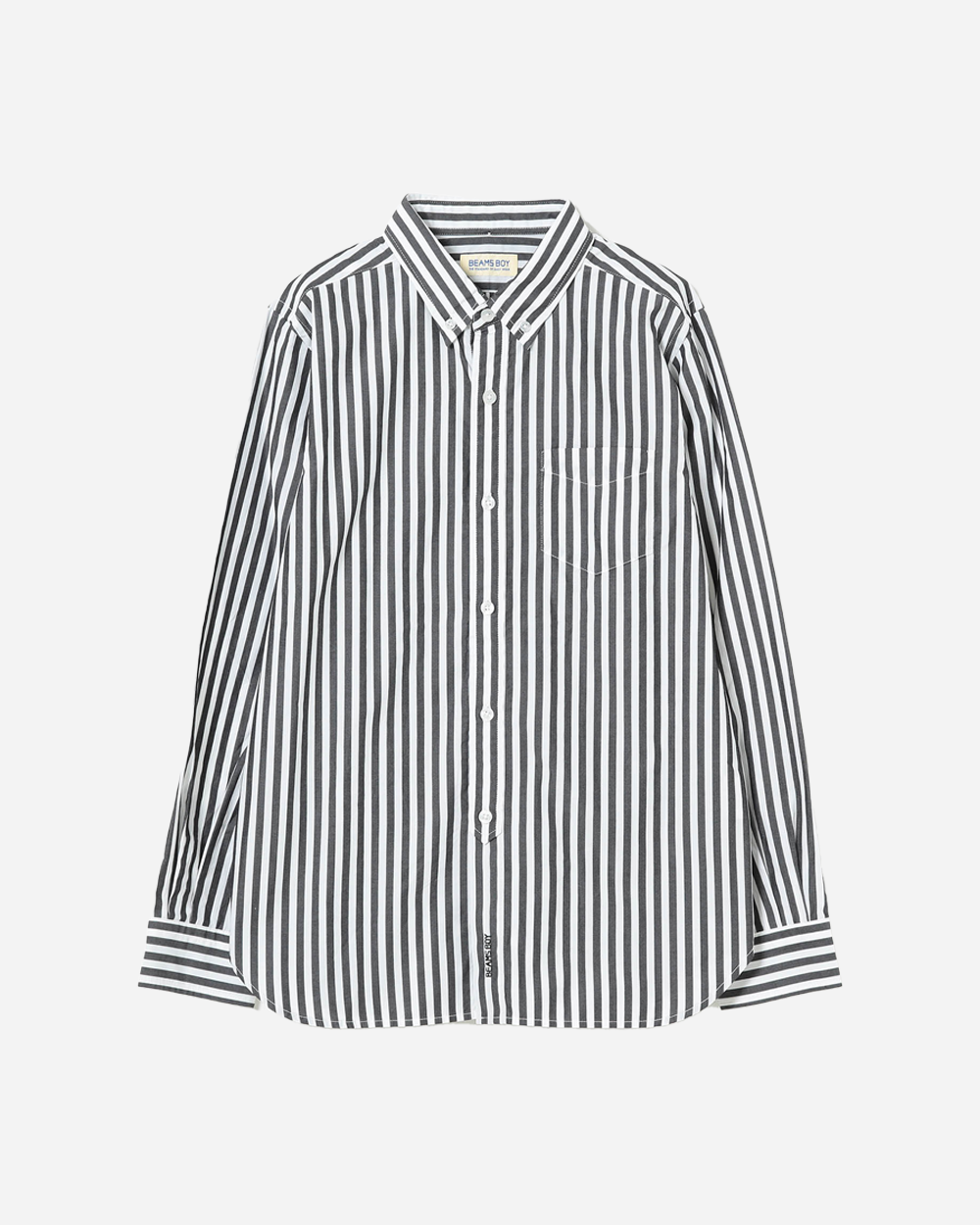 Beams Boy London Stripe Longsleeve Shirt Black 1311-0479-247-1918