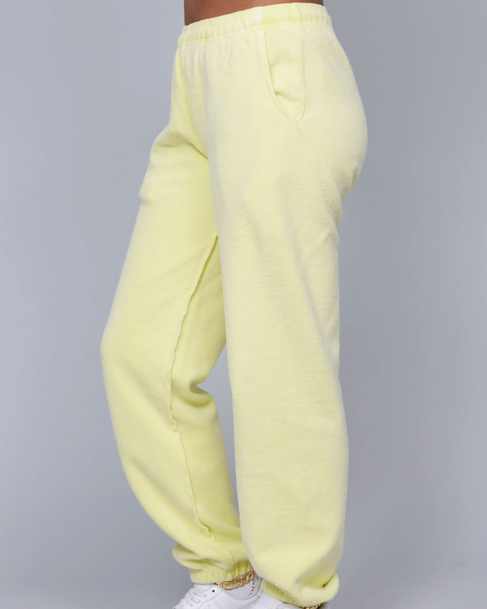 Melody Ehsani Brushed Reverse Seamed Sweatpants Lemon Zest MEW203KP050B