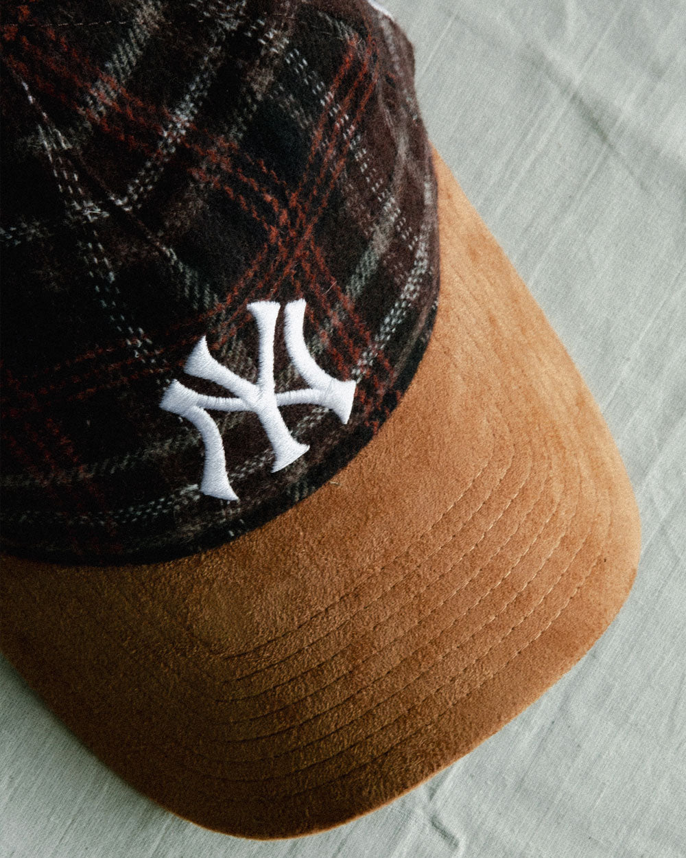 New Era 9Twenty A Frame Plaid Suede New York Yankees Brown 60871773