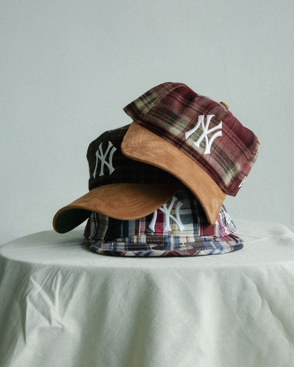 New Era 9Twenty A Frame Plaid Suede New York Yankees Red 60871759