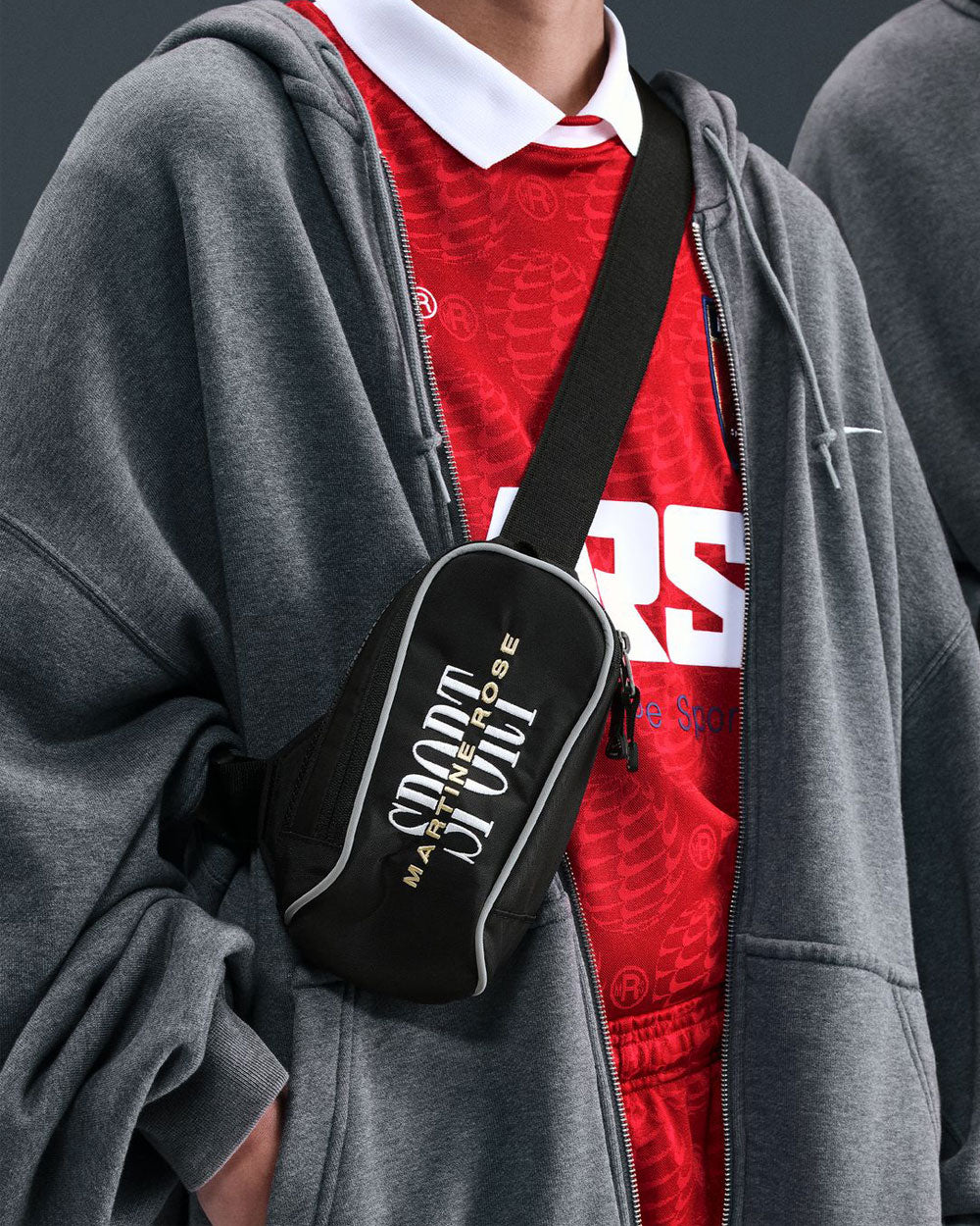 Nike Martine Rose X Crossbody Bag Particle Grey/Gold HV6891-010