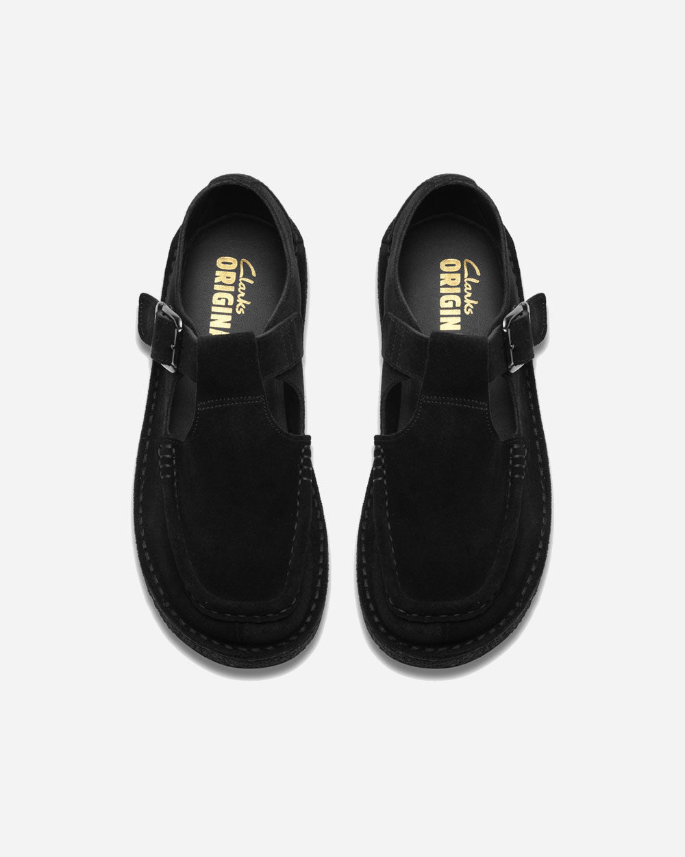 Clarks Nomad T Bar Suede Black 26183766
