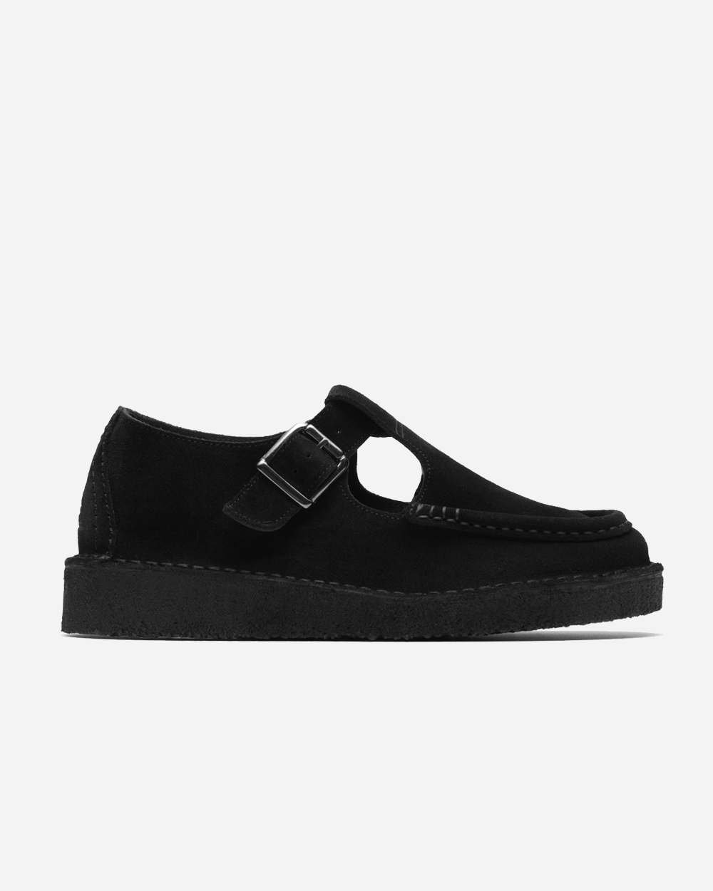 Clarks Nomad T Bar Suede Black 26183766