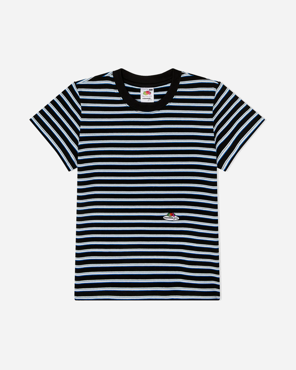 Hommegirls Fruit Of The Loom x Stripe Baby Tee Blue HGFOTL016